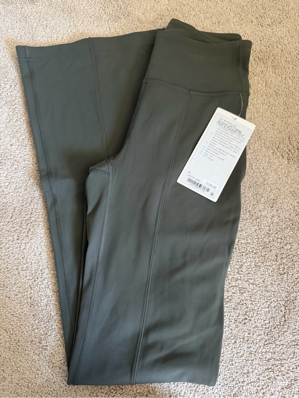 NEW Lululemon Groove pant High-Rise Flare with Pockets size 4